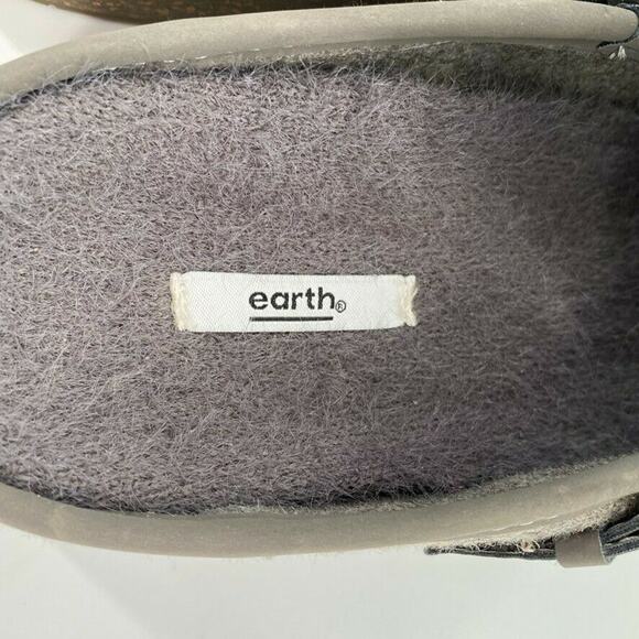 Earth Dream Renmen Slip On Mules Clogs Gray Fabric 8 - Picture 4 of 6